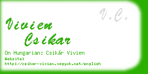 vivien csikar business card