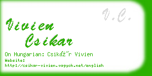 vivien csikar business card